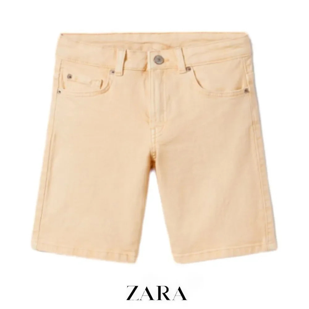 ZARA Kids Tangerine Orange Straight Shorts NWT Size 7 12
